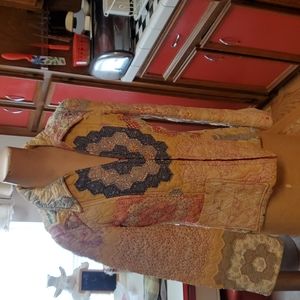 Qiult jacket zipper front small vintage